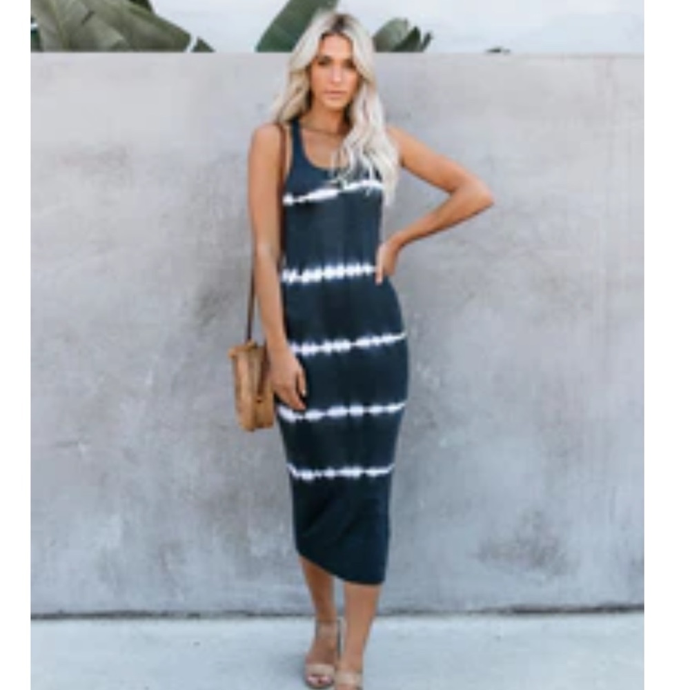 Lightweight ribbed bodycon midi dress